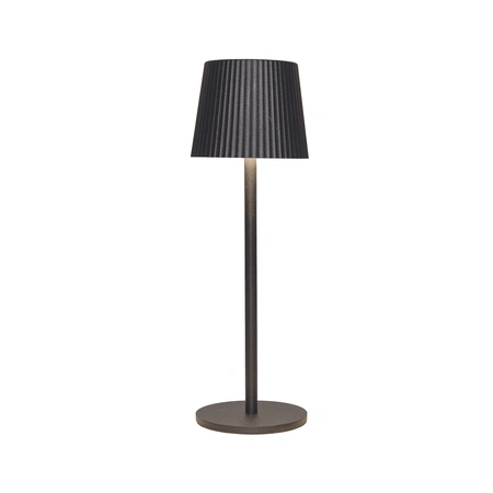 Draadloze Tafellamp Ribbel Antraciet 27,5cm