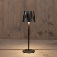 Draadloze Tafellamp Ribbel Antraciet 27,5cm