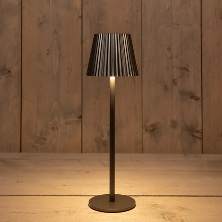 Draadloze Tafellamp Ribbel Antraciet 36,5cm