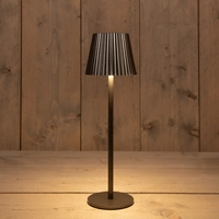Draadloze Tafellamp Ribbel Antraciet 36,5cm
