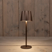 Draadloze Tafellamp Ribbel Brons 27,5cm