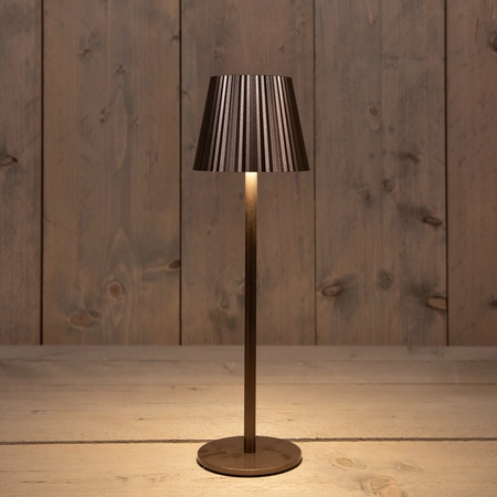 Draadloze Tafellamp Ribbel Brons 36,5cm