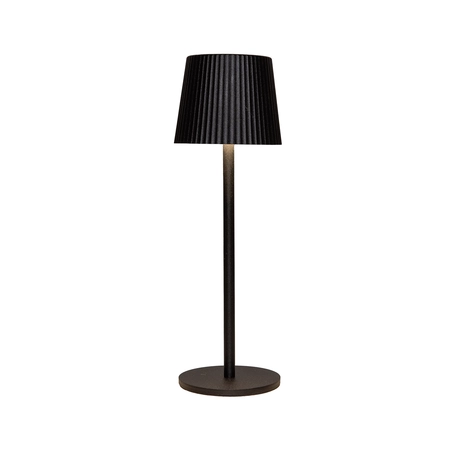 Draadloze Tafellamp Ribbel Zwart 27,5cm