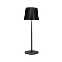 Draadloze Tafellamp Ribbel Zwart 27,5cm