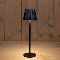 Draadloze Tafellamp Ribbel Zwart 27,5cm