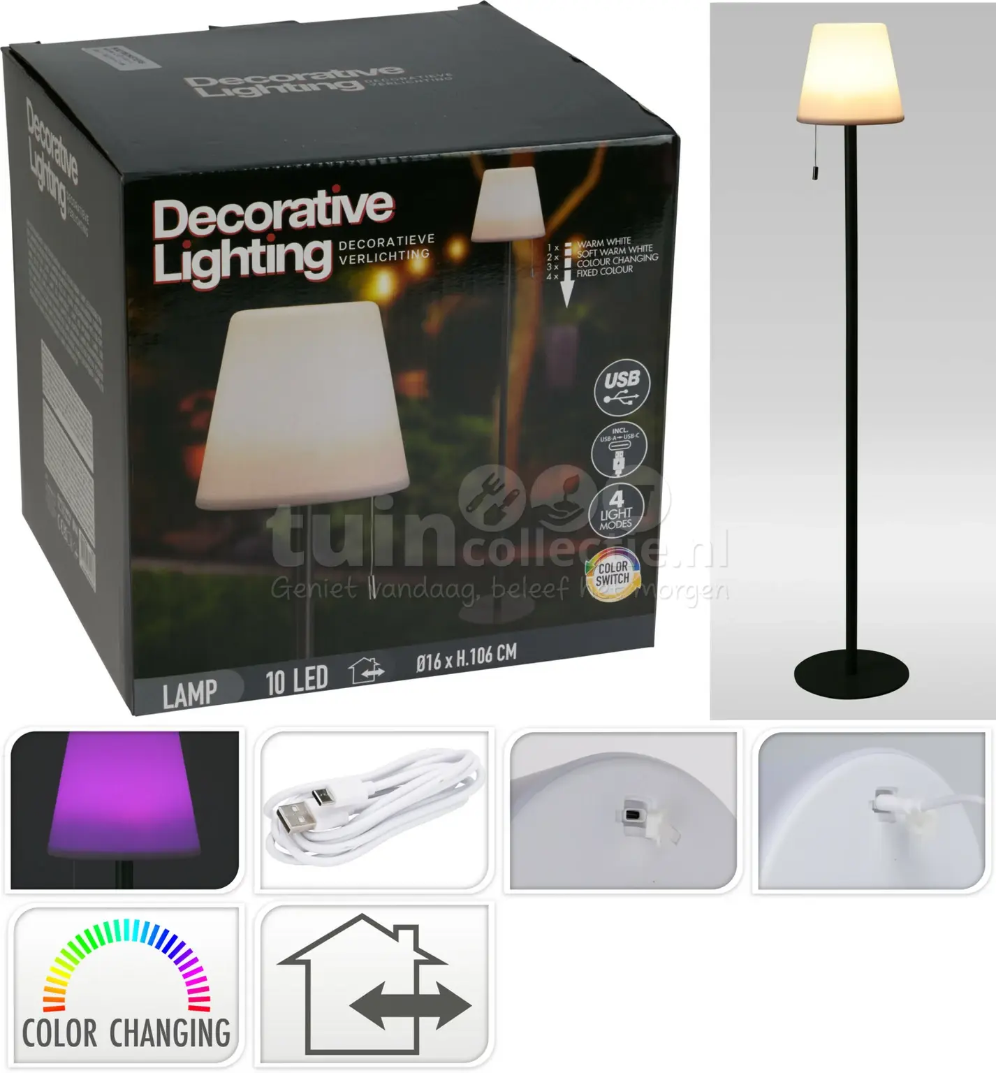 Draadloze Tuinlamp Multicolor 106cm