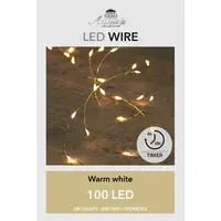 Draadverlichting Goud 100 LED 5m WW