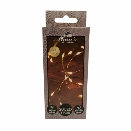 Draadverlichting Goud 20 LED 1m WW