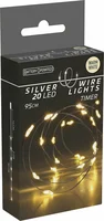 Draadverlichting Zilver 20 LED 0,95m WW