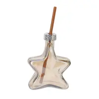 Drinkglas Kerstster met Rietje Brons