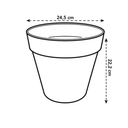 Elho Bloempot Loft Urban Rond Antraciet Ø25cm