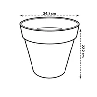 Elho Bloempot Loft Urban Rond Antraciet Ø25cm