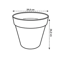 Elho Bloempot Loft Urban Rond Antraciet Ø29cm