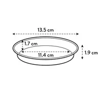 Elho Green Basics Plantenschotel Zwart Ø14cm
