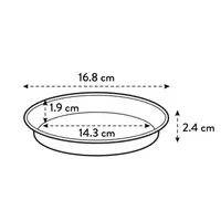 Elho Green Basics Plantenschotel Zwart Ø17cm