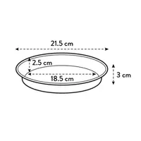 Elho Green Basics Plantenschotel Zwart Ø22cm - afbeelding 3