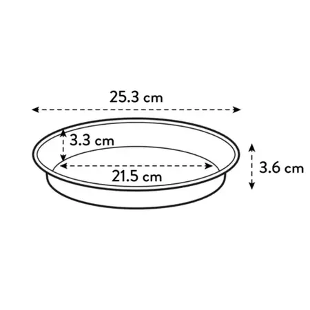 Elho Green Basics Plantenschotel Zwart Ø25cm
