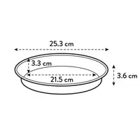 Elho Green Basics Plantenschotel Zwart Ø25cm