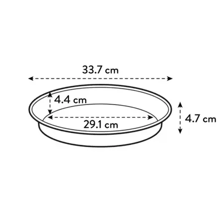 Elho Green Basics Plantenschotel Zwart Ø34cm