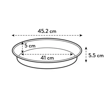 Elho Green Basics Plantenschotel Zwart Ø45cm
