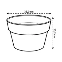 Elho Loft Urban Plantenschaal Antraciet Ø35cm