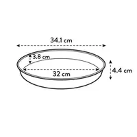 Elho Loft Urban Plantenschotel Zijdewit Ø34cm