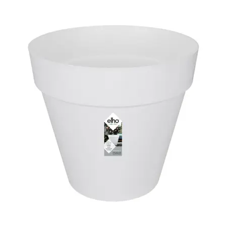 Elho Loft Urban Rond Wit Ø39cm met wielen