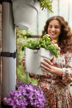 Elho Regenpijpbakje Vibia Campana Zijdewit 16cm