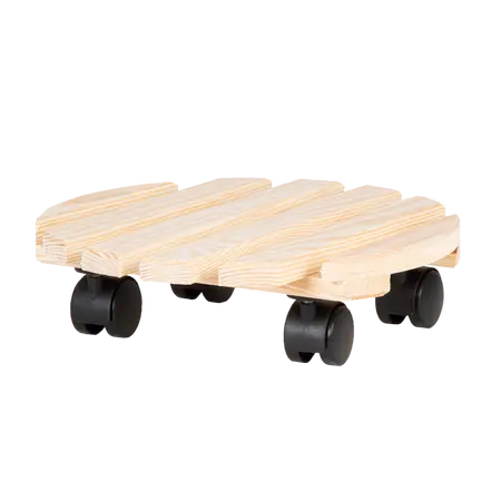 Esschert Design Plantentrolley Naturel Ø29cm