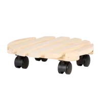 Esschert Design Plantentrolley Naturel Ø29cm