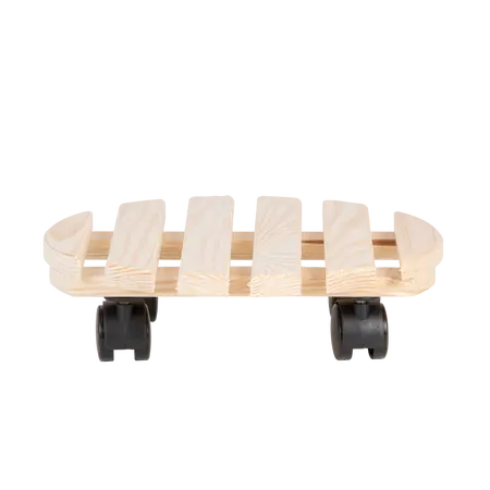 Esschert Design Plantentrolley Naturel Ø29cm