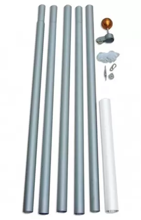 Fairybell Deelbare Vlaggenmast 600cm Zilver