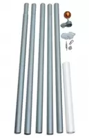 Fairybell Deelbare Vlaggenmast 600cm Zilver