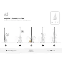 Fairybell LED Kerstboom 600cm 1200 LED Multicolour