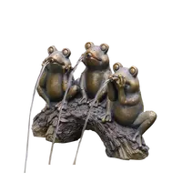 Fontein Kikkers op Boomstam 31cm