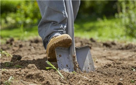 Gardena kleine spade voetstuk