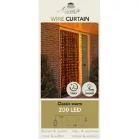Gordijnverlichting Deur 200 LED 1x2m CW