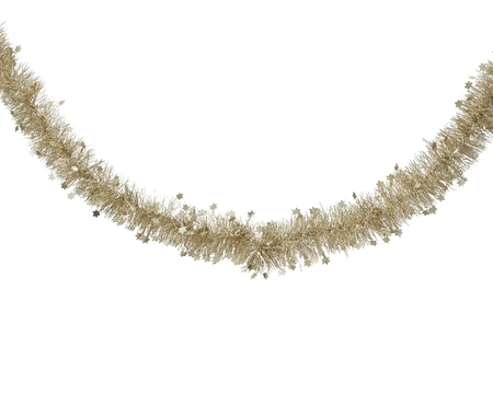 Guirlande Lametta Ster 270cm Ø9cm Parel