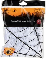 Halloween Spinnenweb met Zwarte Spinnen 80gr