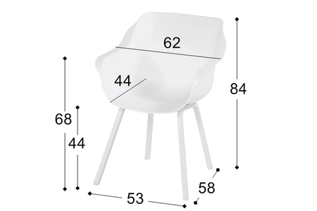 Hartman Dining Tuinstoel Sophie Element Wit