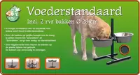 Honden Voederstandaard RVS Bakken Ø28cm