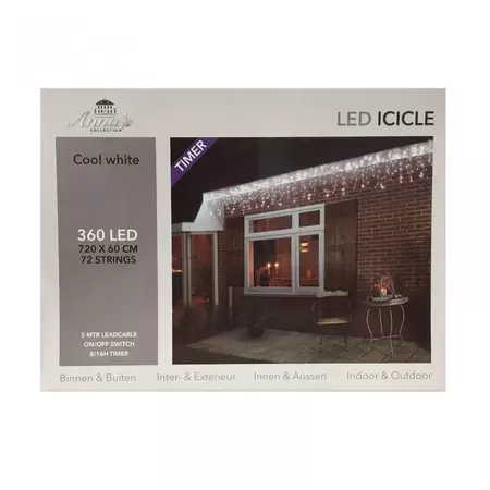 IJspegelverlichting 360 LED 7,2m Timerfunctie CW