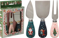 Kaasmesjes Kerst RVS Set 3st
