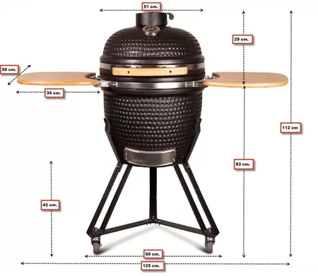 Kamado Classic Barbecue 20 inch Black