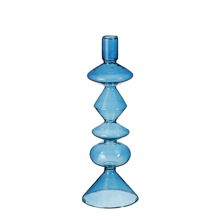 Kandelaar Costa Glas 25,5cm Blauw