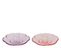 Kandelaar Flower Glas Ø10,5cm Assorti 1st