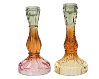 Kandelaar Glas Color 16,5cm Assorti 1st