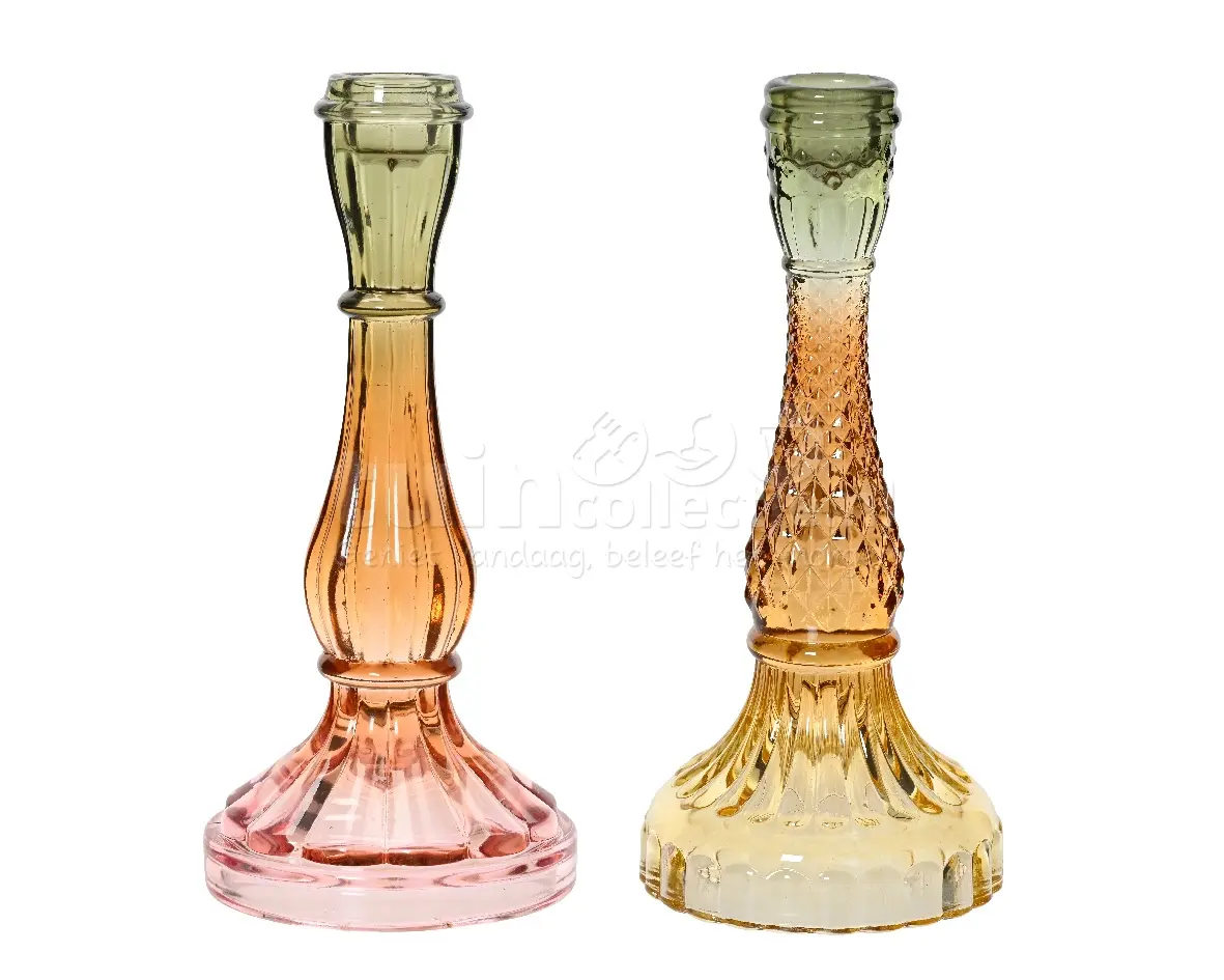 Kandelaar Glas Color 22cm Assorti 1st