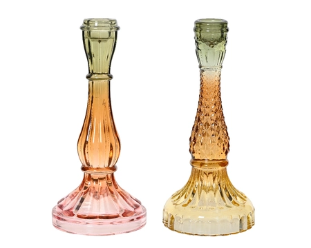 Kandelaar Glas Color 22cm Assorti 1st