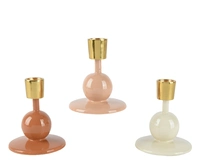 Kandelaar Metaal Bol 9,5cm Assorti 1st